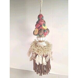Handcrafted Ceramic Fruit Tassel Curtain Tie Back Signed  Corinne H. Fuller #496